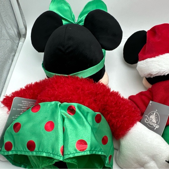 Disney Store 2020 Mickey And Minnie Mouse Holiday Cheer Christmas Med Plush Set - Picture 9 of 10